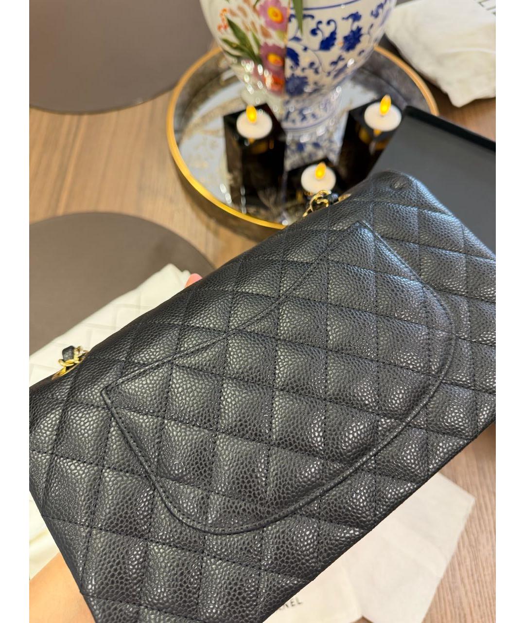 CHANEL Черная кожаная сумка через плечо, фото 3