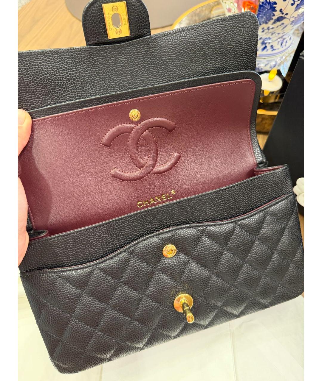 CHANEL Черная кожаная сумка через плечо, фото 7