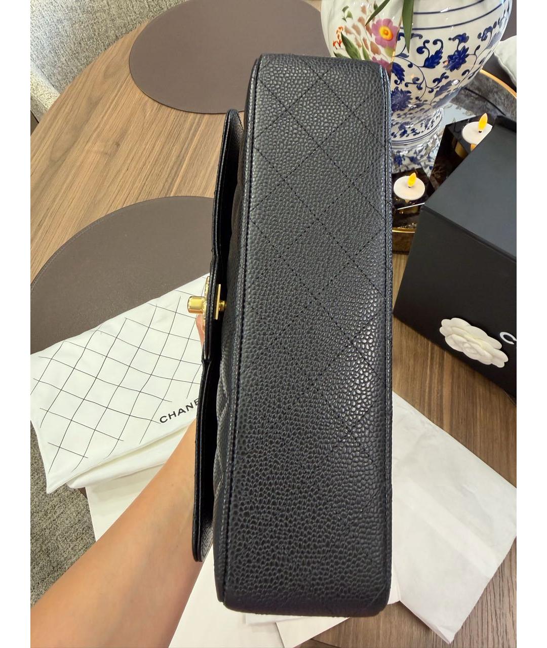 CHANEL Черная кожаная сумка через плечо, фото 5