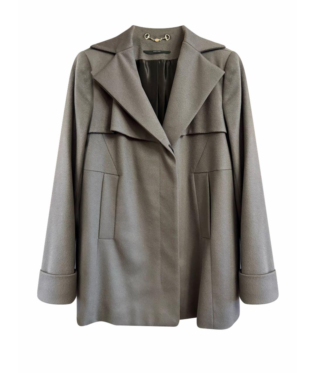 GUCCI Коричневое шерстяное пальто, фото 1