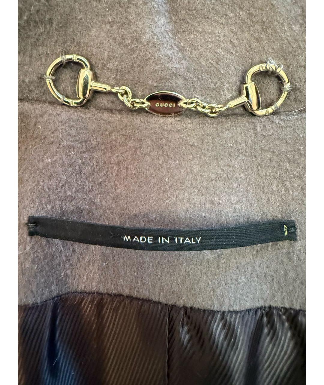 GUCCI Коричневое шерстяное пальто, фото 5