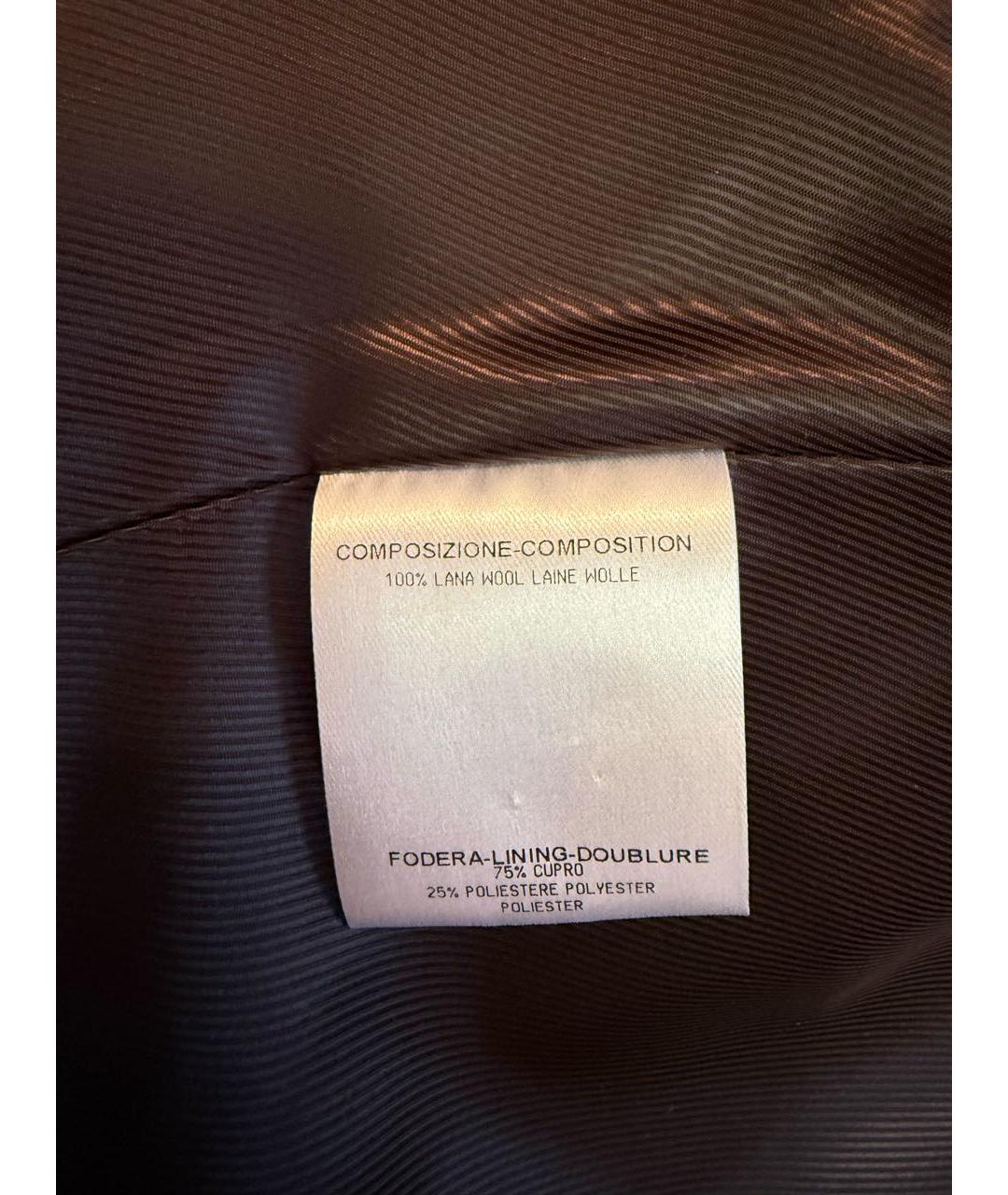 GUCCI Коричневое шерстяное пальто, фото 4