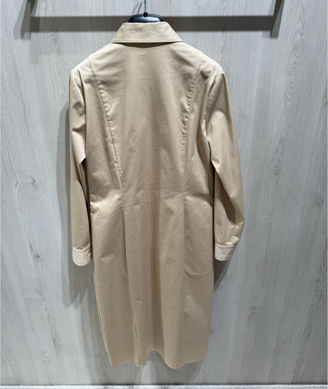 CHRISTIAN DIOR Бежевое хлопковое повседневное платье, фото 4