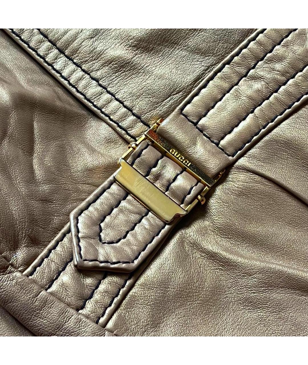 GUCCI Золотая кожаная куртка, фото 8
