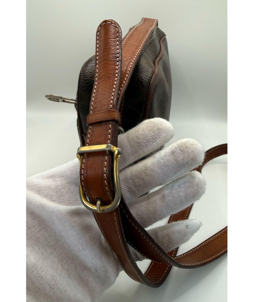 CELINE Коричневая сумка через плечо, фото 4