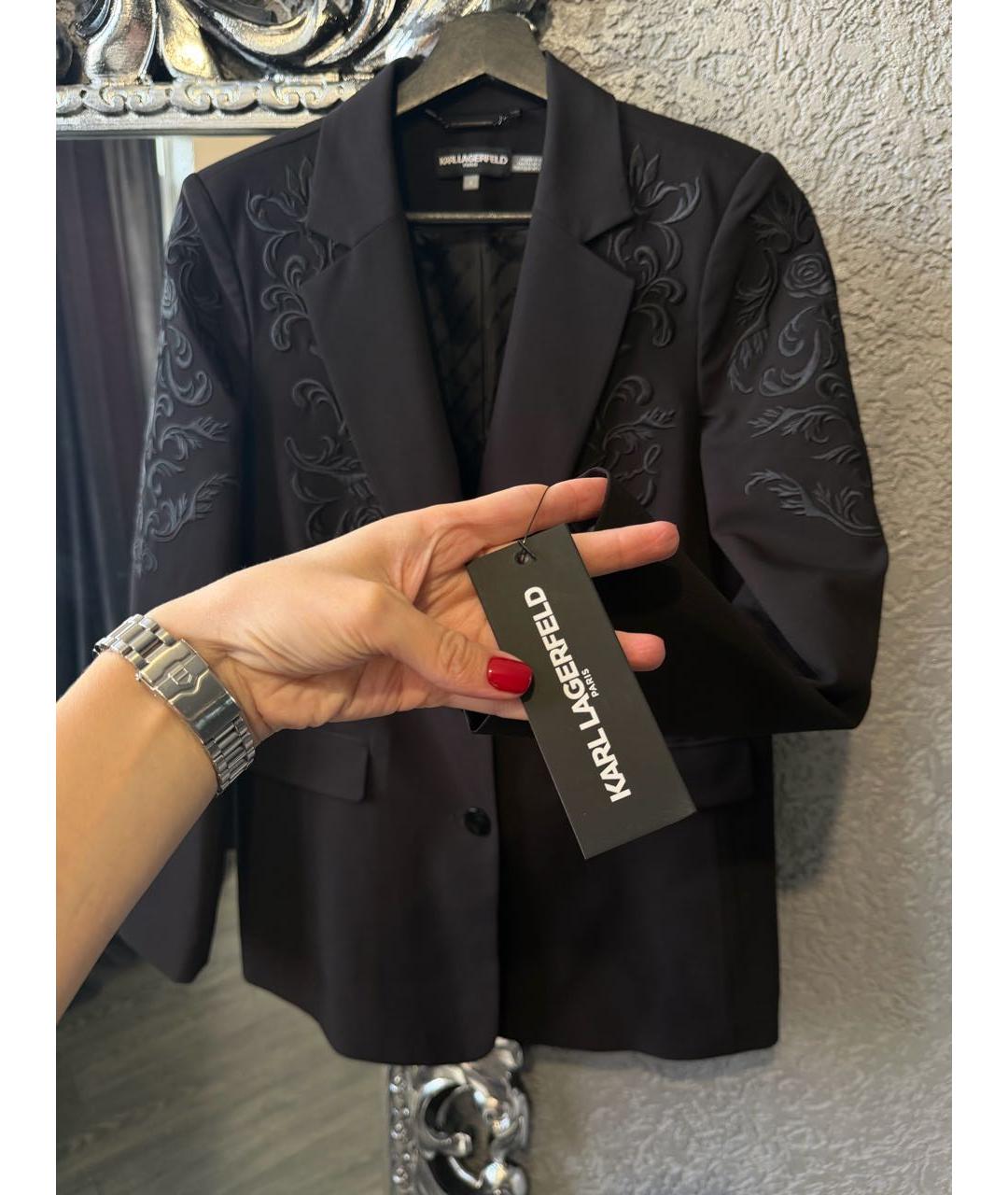 KARL LAGERFELD Черный жакет/пиджак, фото 8