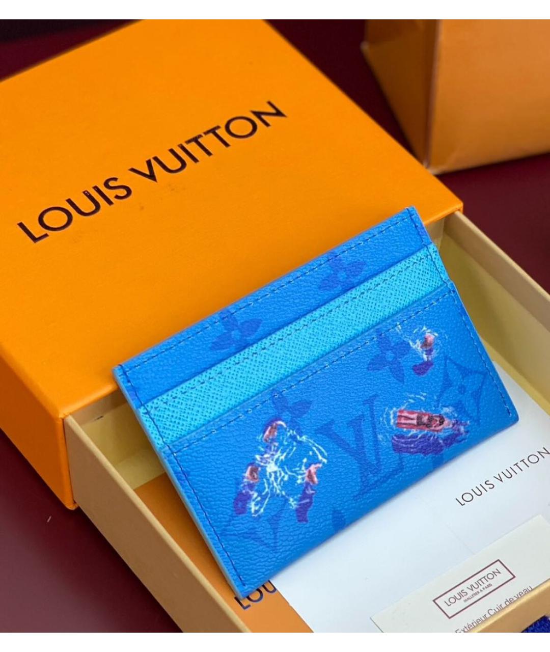 LOUIS VUITTON Голубой кардхолдер, фото 3