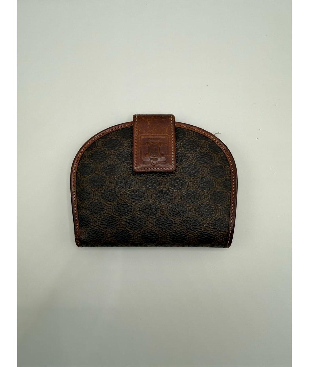 CELINE Коричневый кожаный кошелек, фото 6