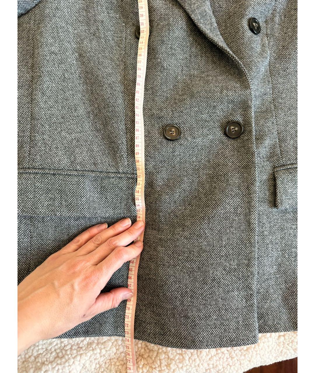 12 STOREEZ Серый шерстяной жакет/пиджак, фото 8