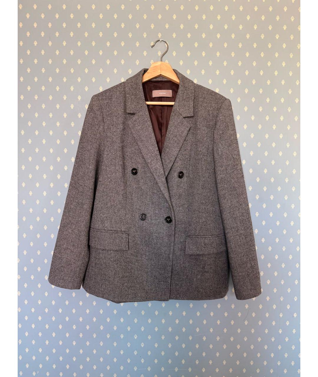 12 STOREEZ Серый шерстяной жакет/пиджак, фото 9