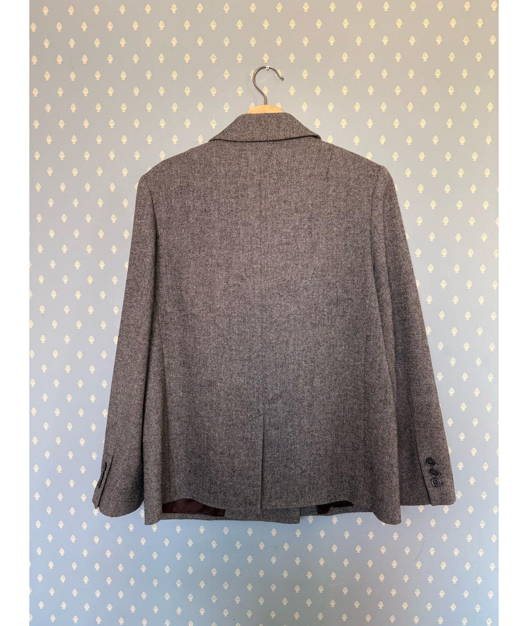 12 STOREEZ Серый шерстяной жакет/пиджак, фото 3