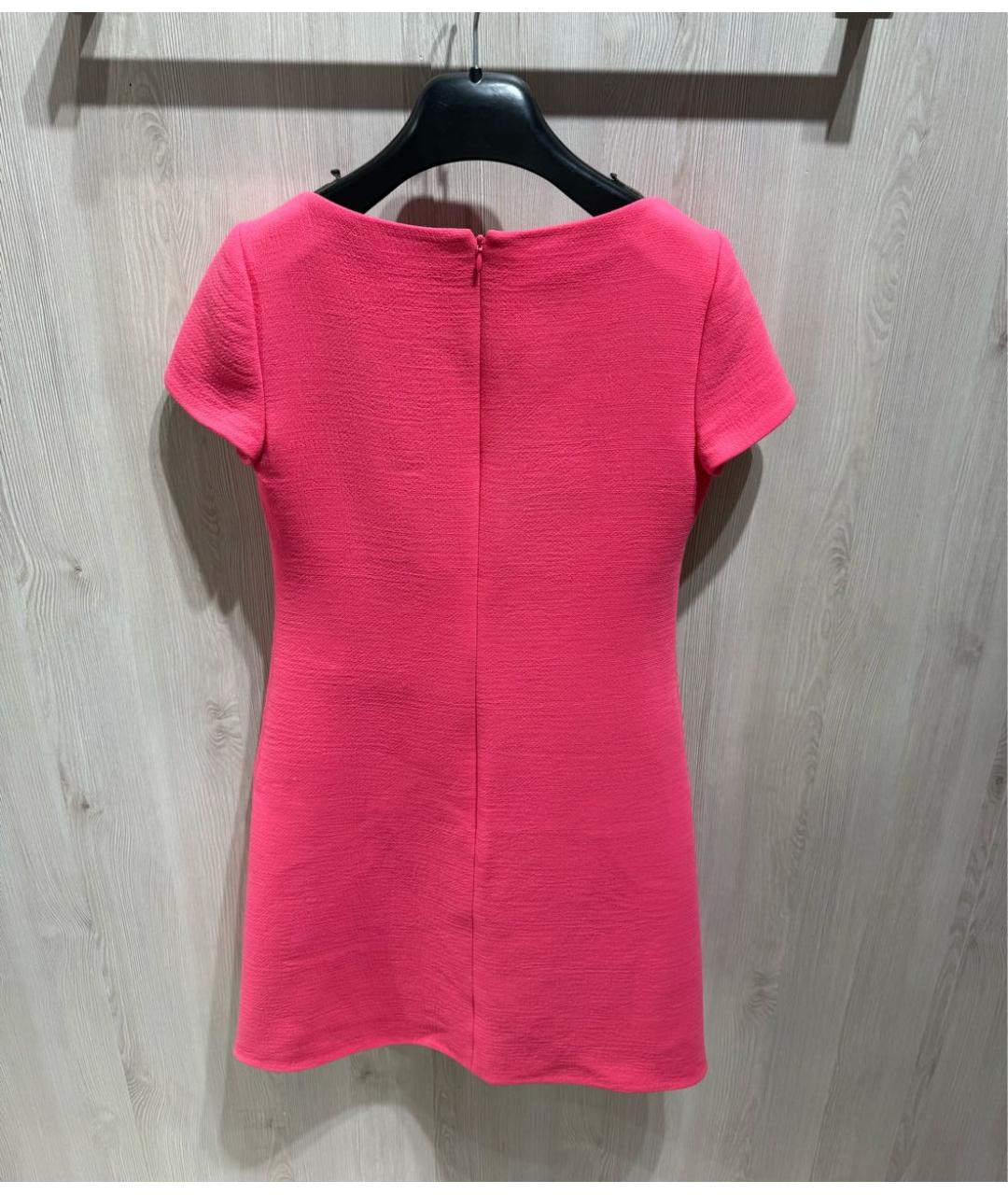 CHRISTIAN DIOR Розовое шерстяное повседневное платье, фото 5