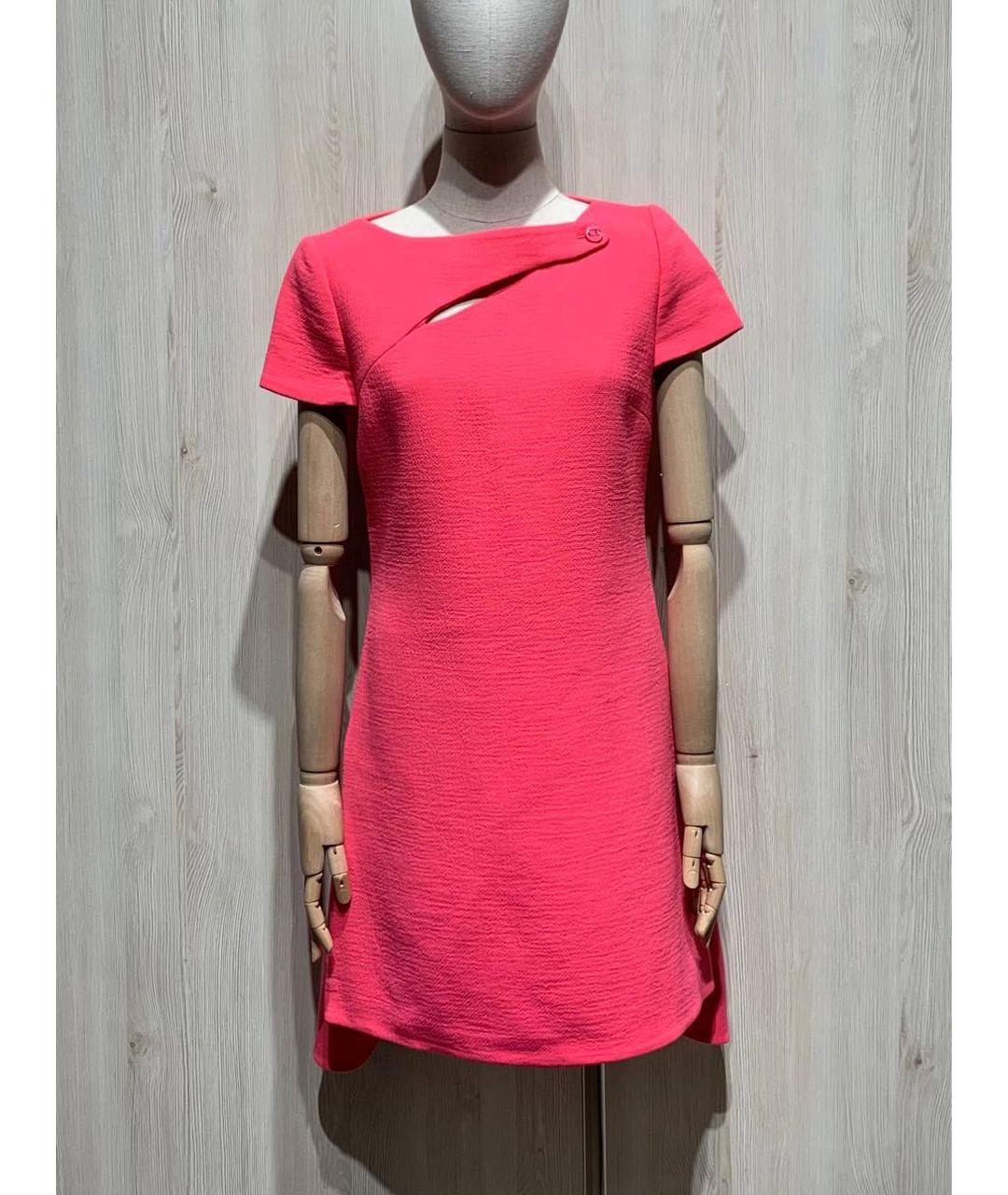 CHRISTIAN DIOR Розовое шерстяное повседневное платье, фото 8