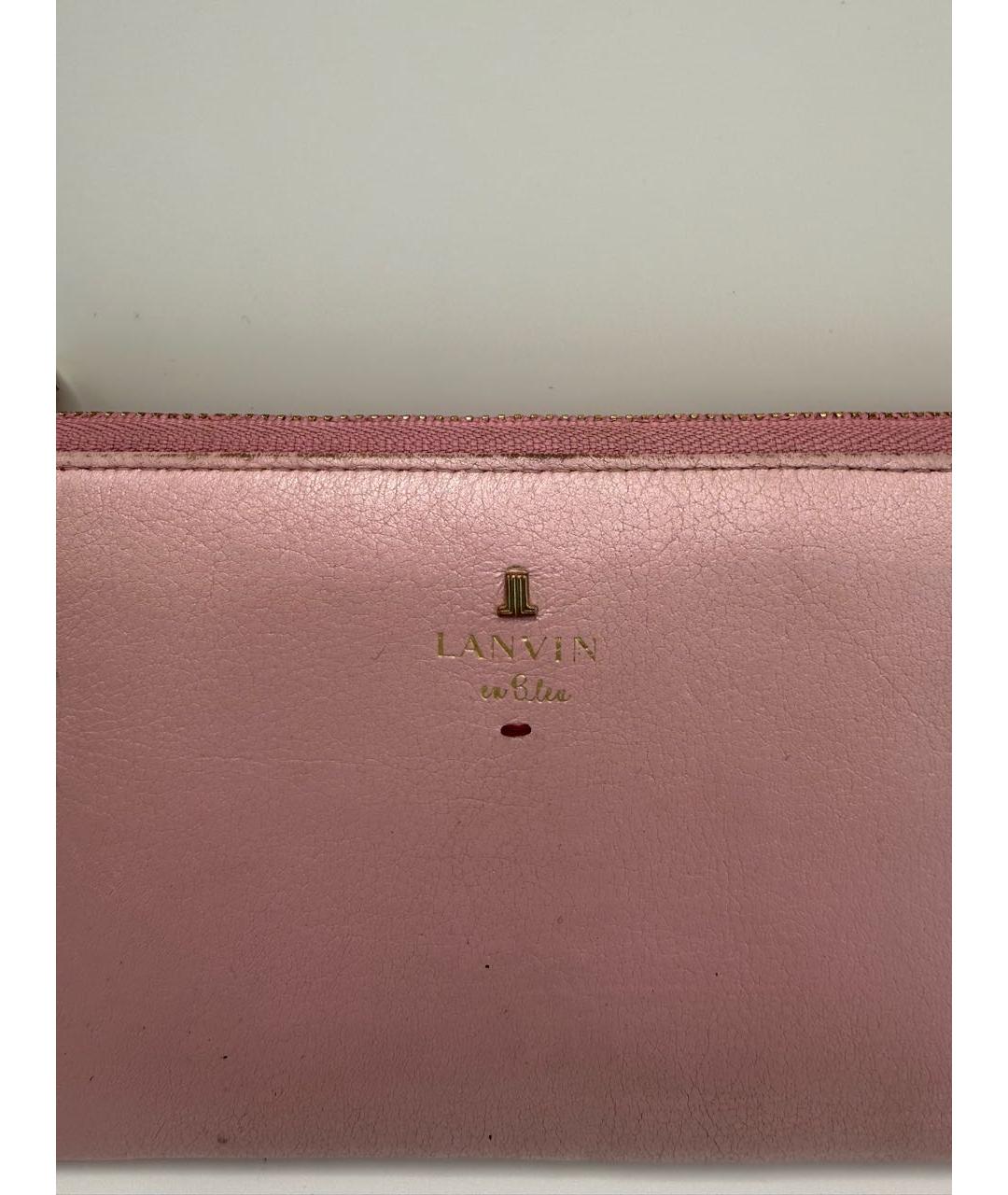 LANVIN Коралловый кожаный кошелек, фото 2