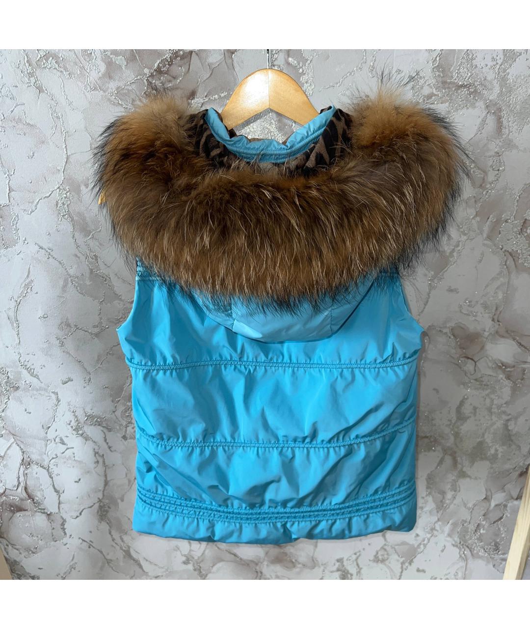 ROBERTO CAVALLI Голубой полиамидовый жилет, фото 2