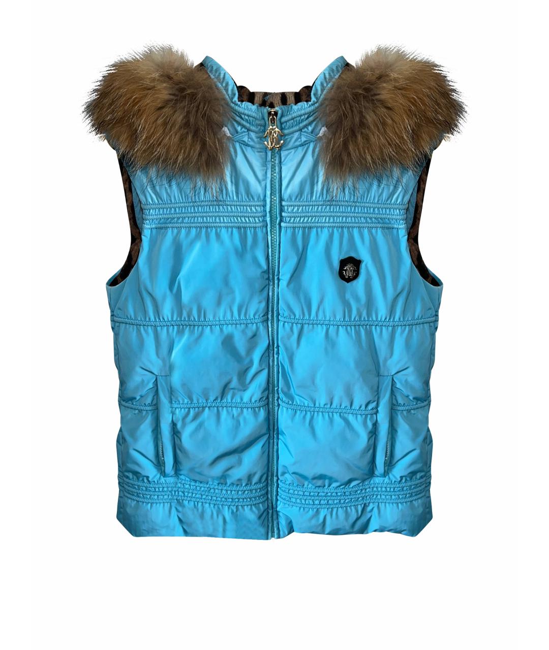 ROBERTO CAVALLI Голубой полиамидовый жилет, фото 1