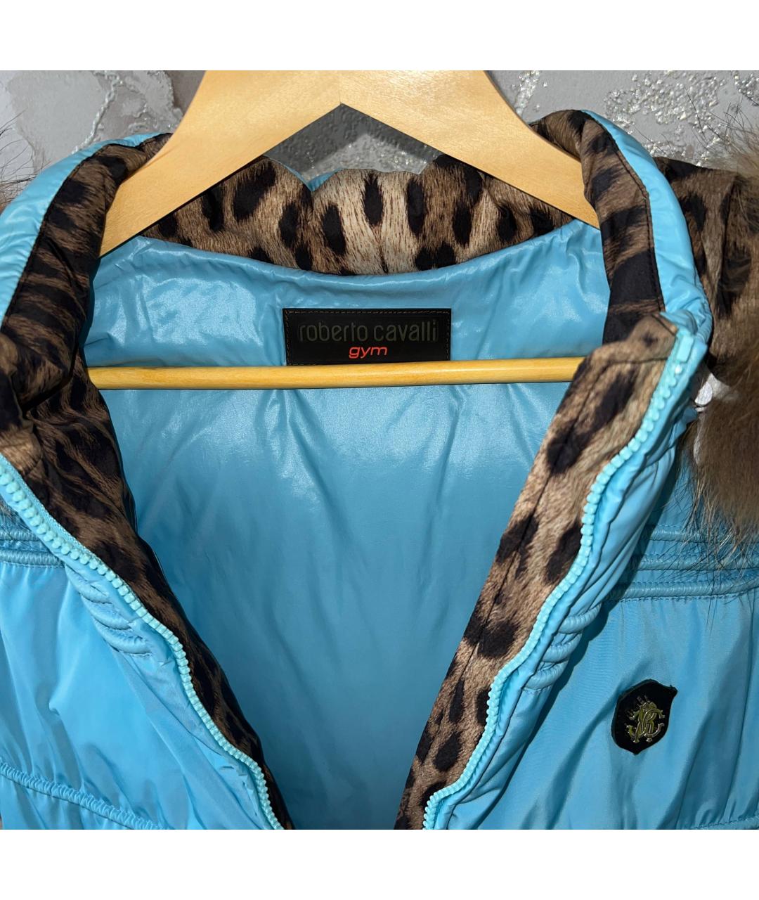 ROBERTO CAVALLI Голубой полиамидовый жилет, фото 3
