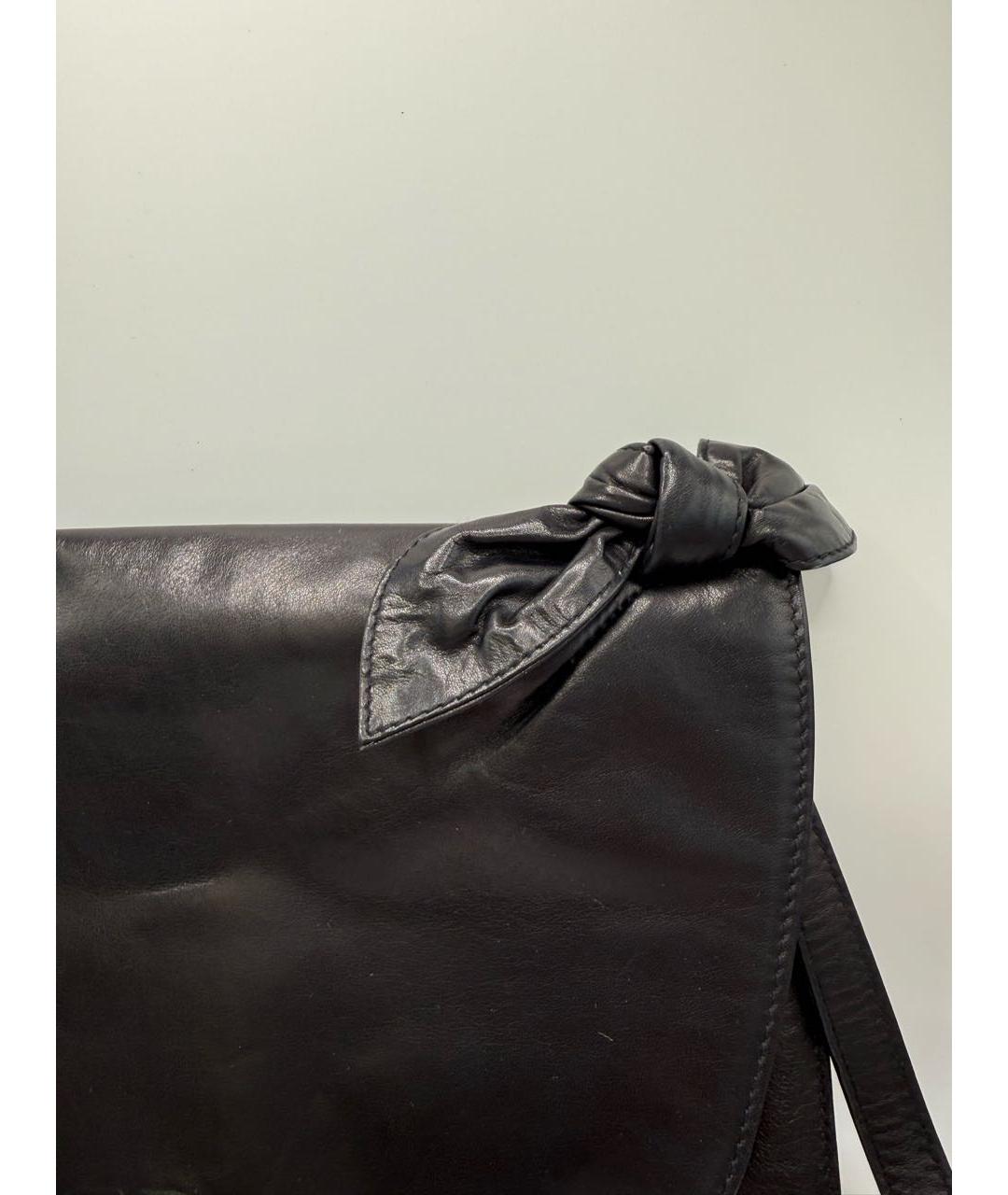 VALENTINO Черная кожаная сумка через плечо, фото 3