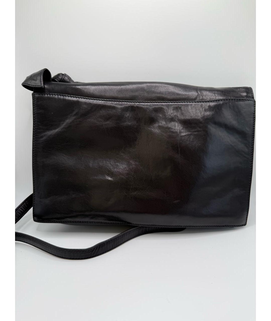 VALENTINO Черная кожаная сумка через плечо, фото 4