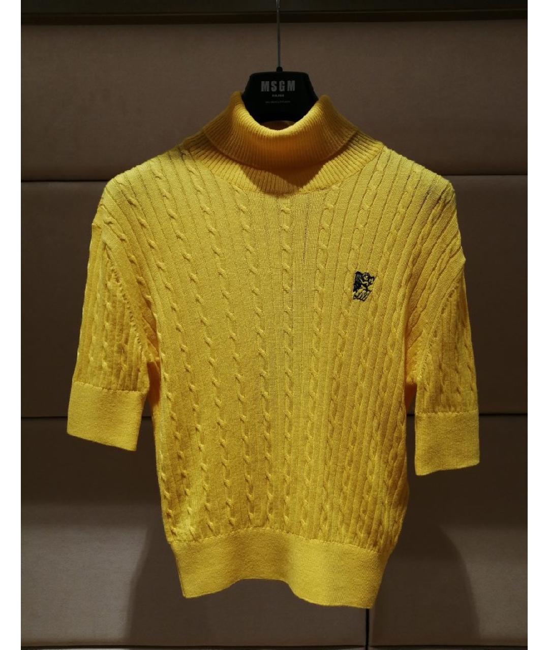 MSGM Желтый шерстяной джемпер / свитер, фото 3