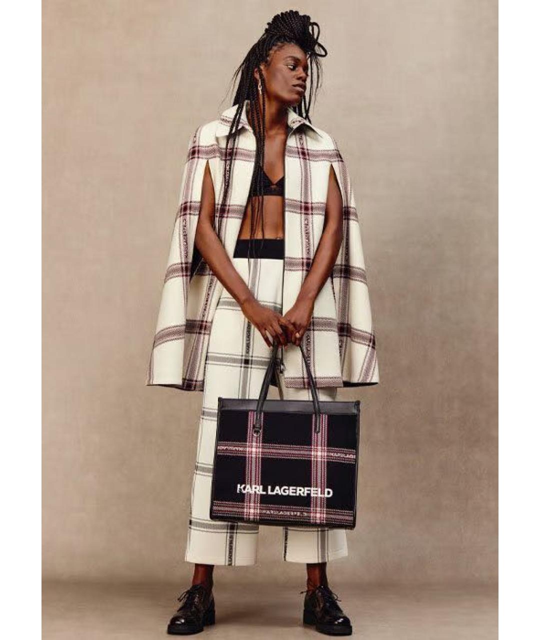 KARL LAGERFELD Белое шерстяное пальто, фото 5