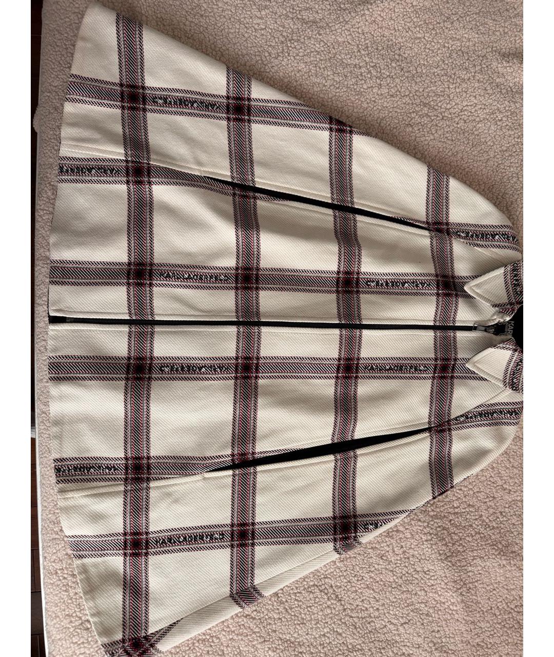 KARL LAGERFELD Белое шерстяное пальто, фото 8