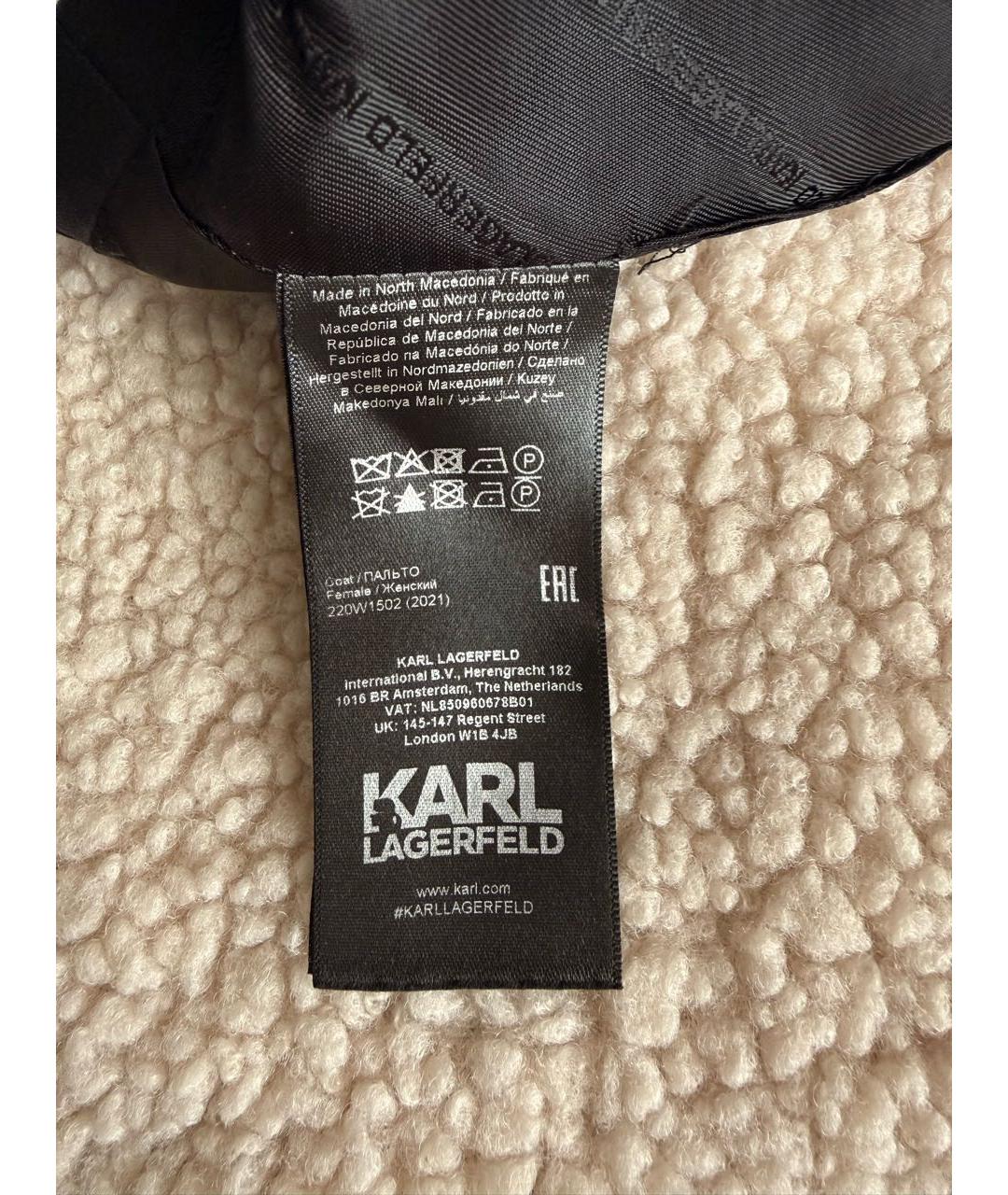 KARL LAGERFELD Белое шерстяное пальто, фото 6