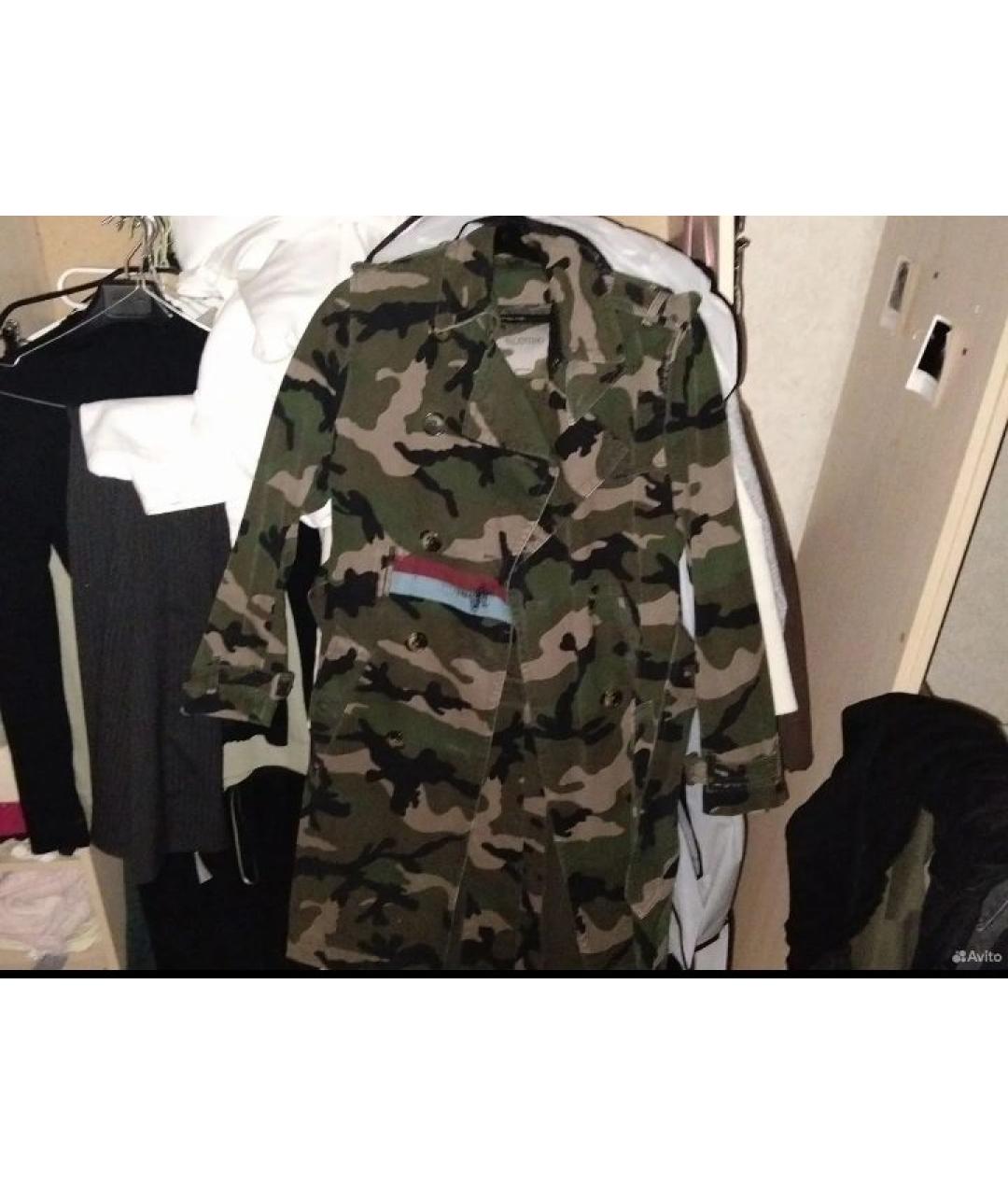 VALENTINO Хаки хлопковое пальто, фото 5