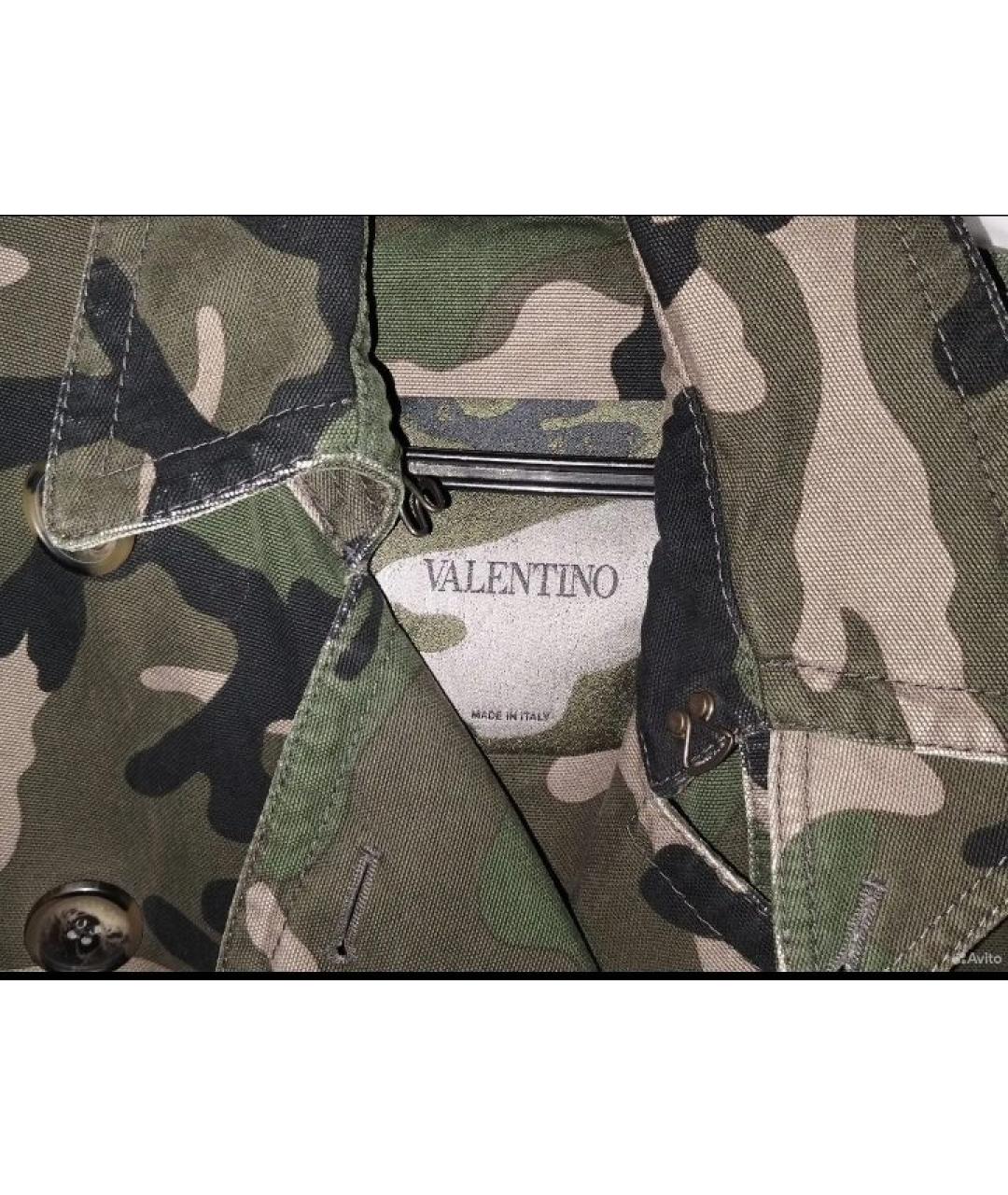 VALENTINO Хаки хлопковое пальто, фото 3