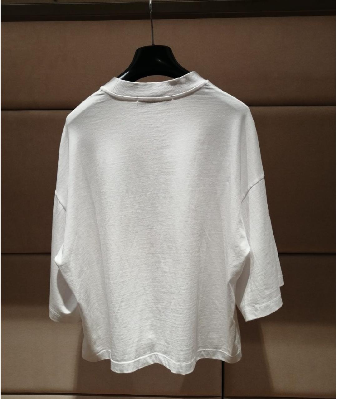 MSGM Белая хлопковая футболка, фото 2