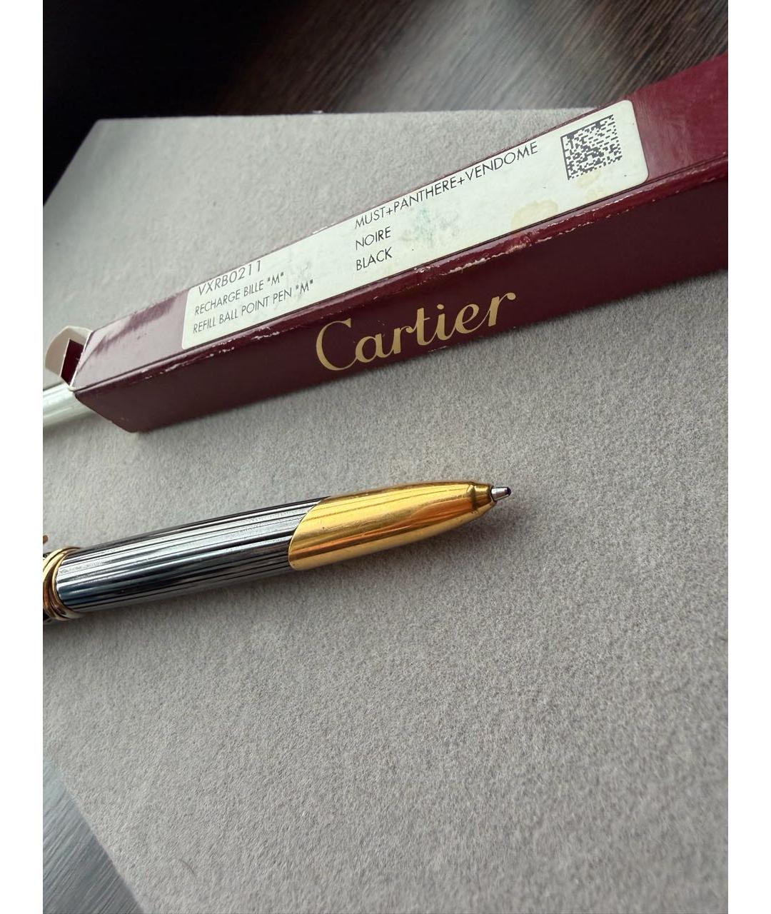 CARTIER Антрацитовая шариковая ручка из розового золота, фото 4