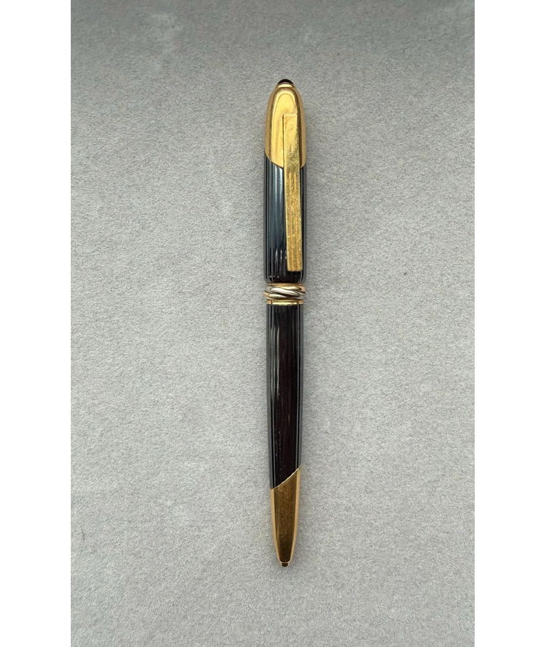 CARTIER Антрацитовая шариковая ручка из розового золота, фото 5