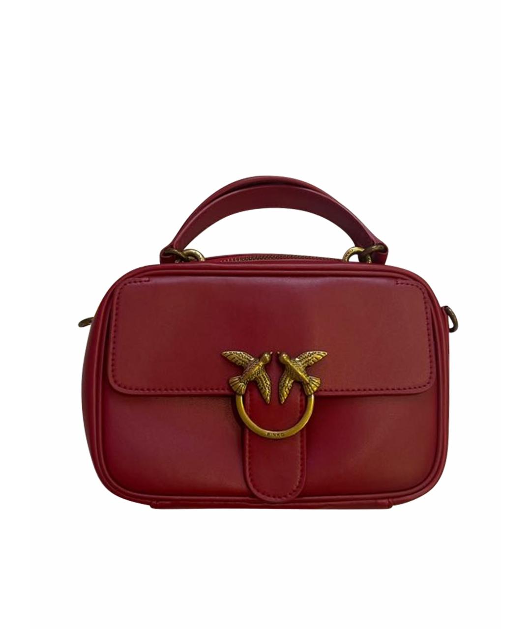PINKO Красная кожаная сумка через плечо, фото 1