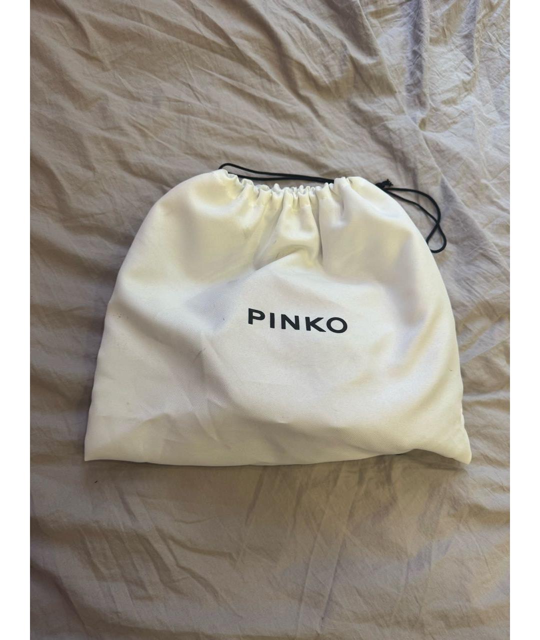 PINKO Красная кожаная сумка через плечо, фото 4