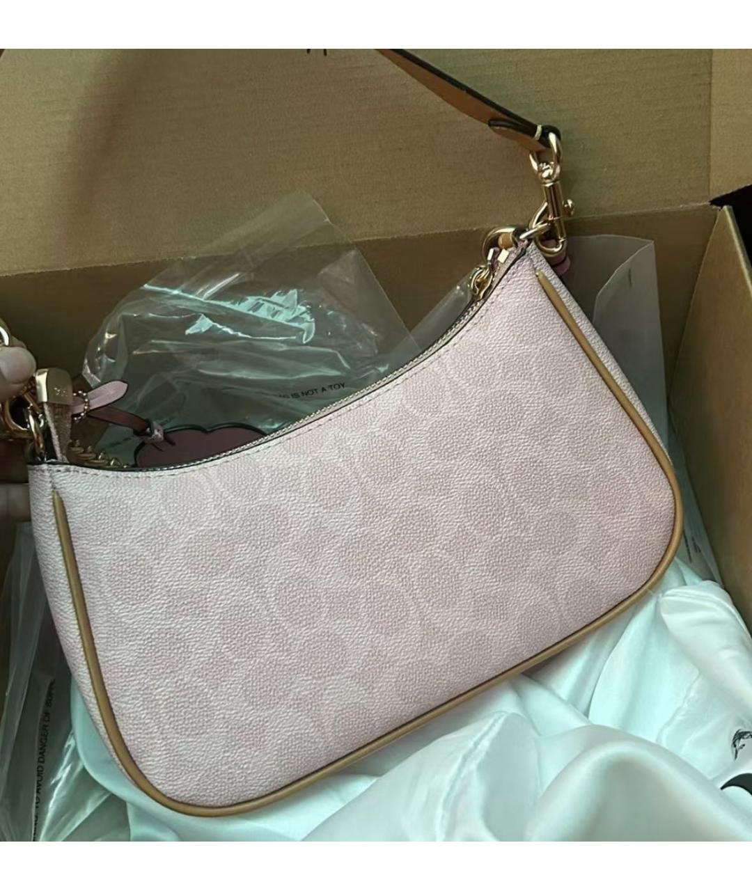 COACH Розовая сумка через плечо, фото 6