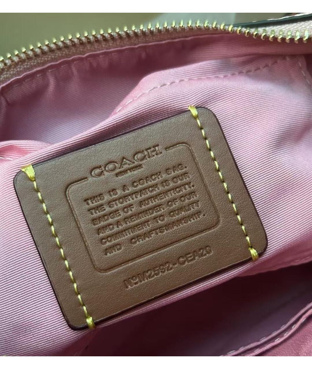 COACH Розовая сумка через плечо, фото 5