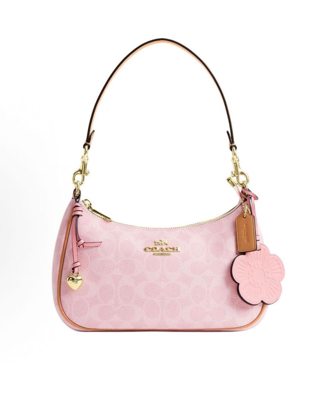 COACH Розовая сумка через плечо, фото 7