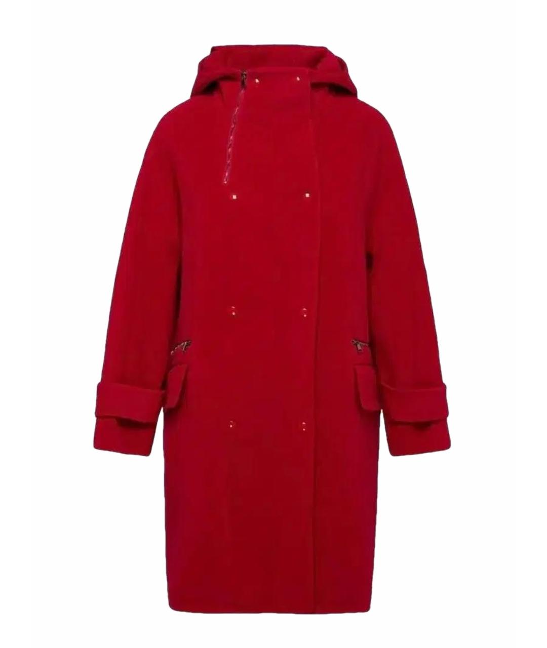 MAX MARA Бордовое шерстяное пальто, фото 1