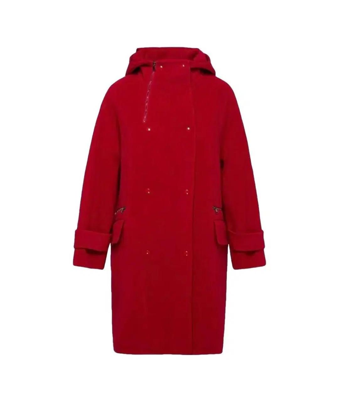 MAX MARA Бордовое шерстяное пальто, фото 8