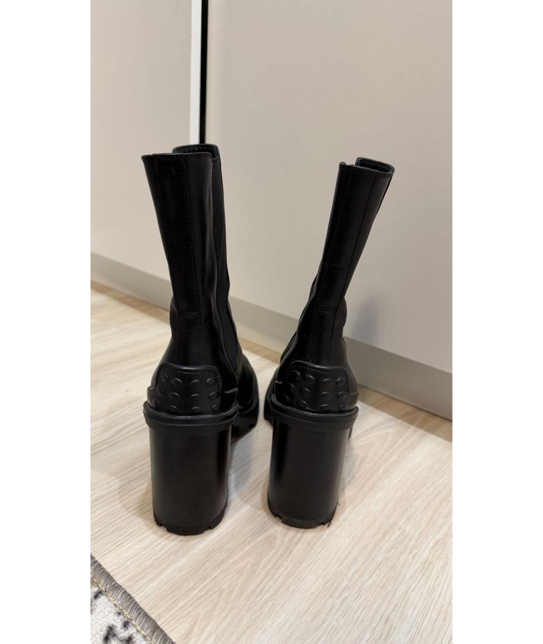 TOD'S Черные кожаные ботильоны, фото 4