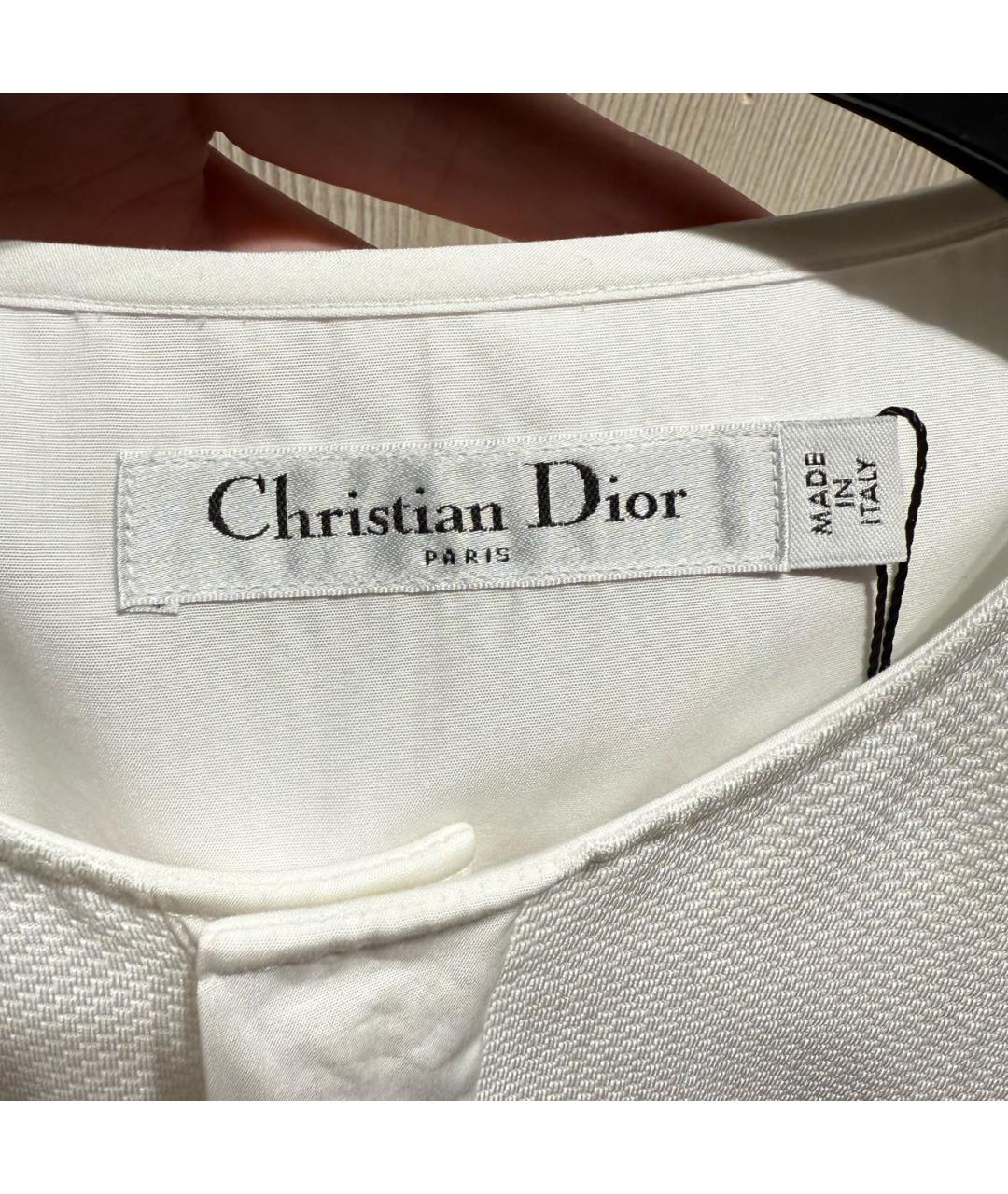 CHRISTIAN DIOR Белая хлопковая рубашка, фото 5