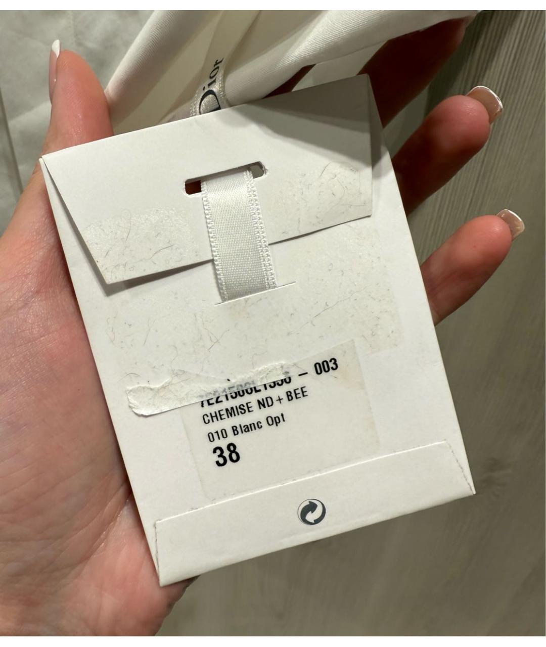 CHRISTIAN DIOR Белая хлопковая рубашка, фото 4