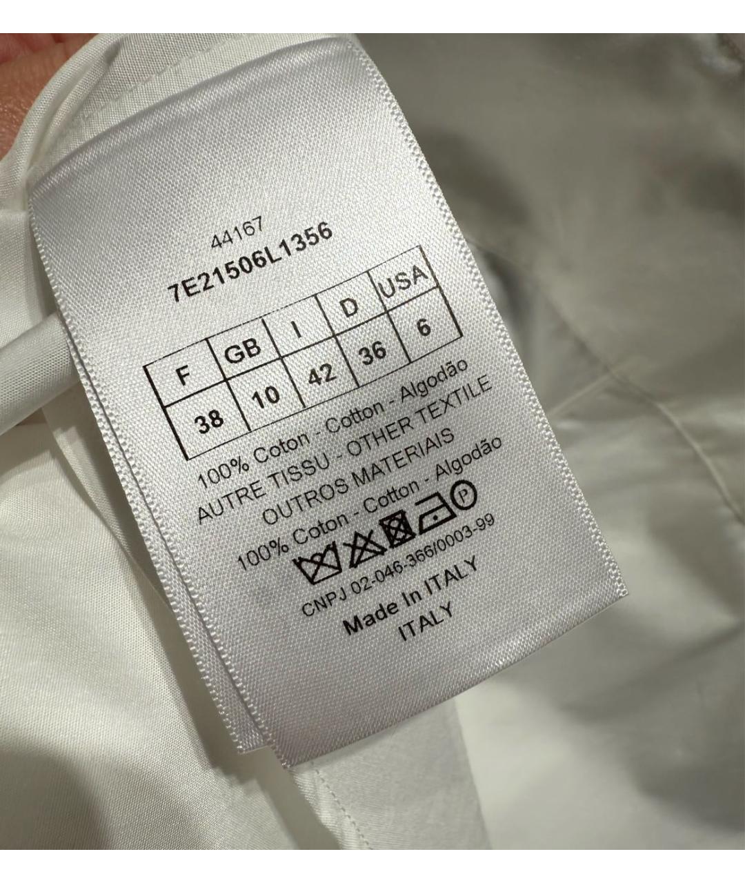 CHRISTIAN DIOR Белая хлопковая рубашка, фото 6