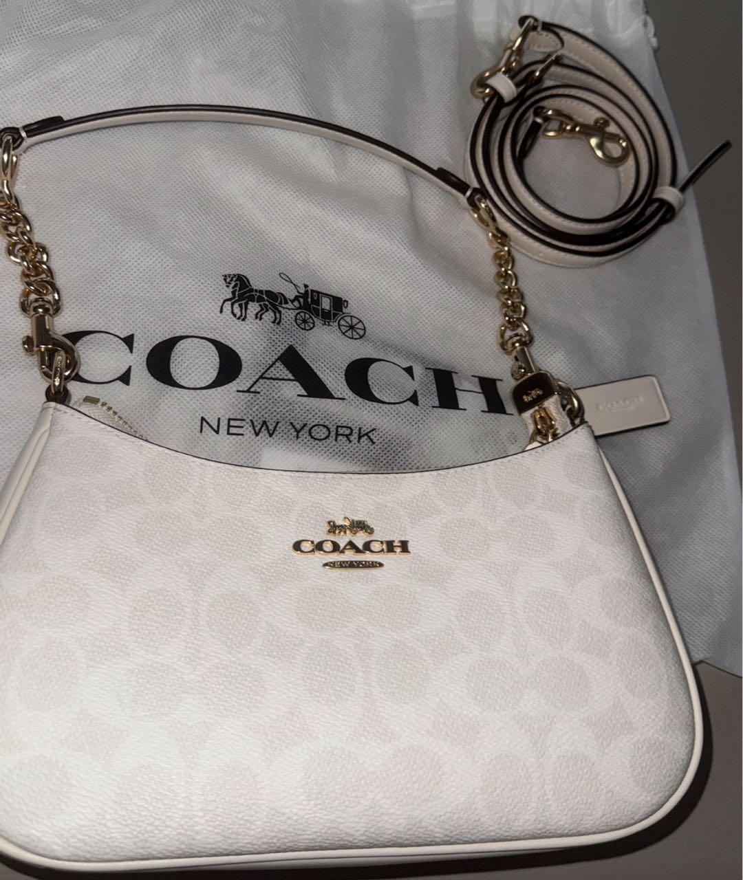 COACH Белая сумка через плечо, фото 5