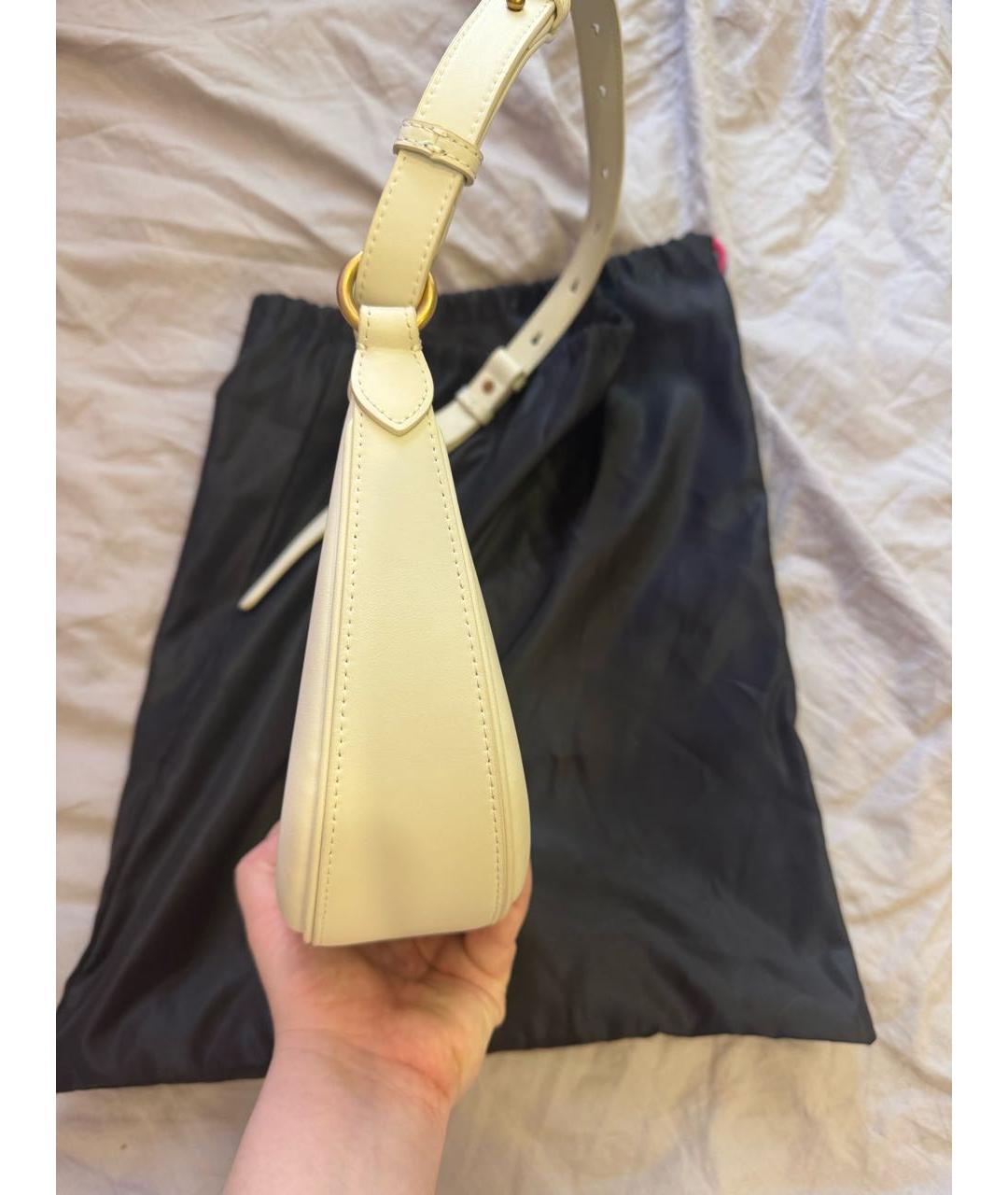 PINKO Бежевая кожаная сумка через плечо, фото 4