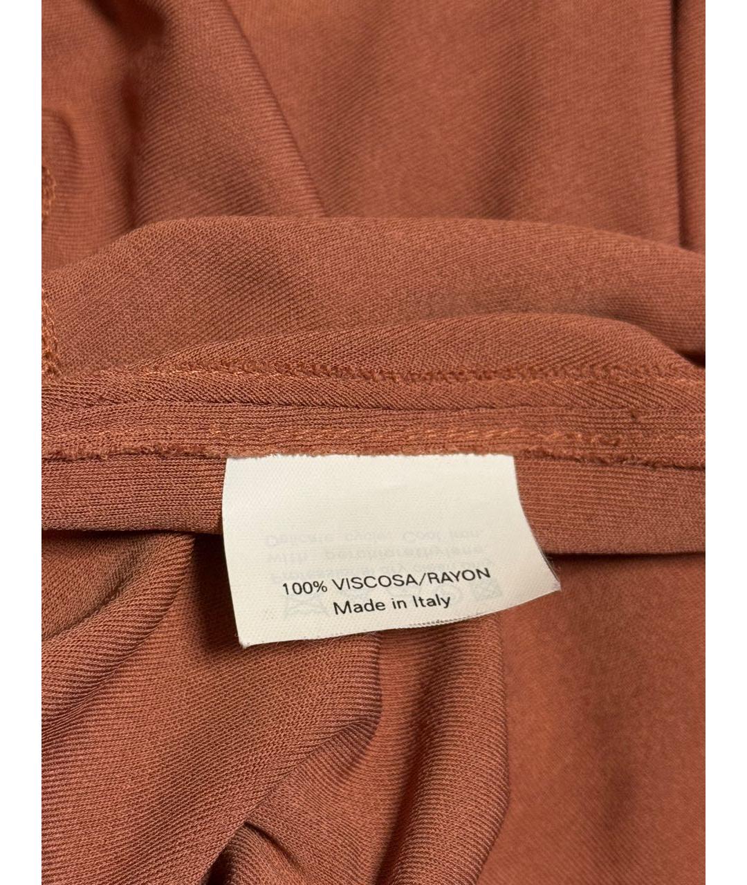 SAINT LAURENT Коричневый вискозный сарафан, фото 3