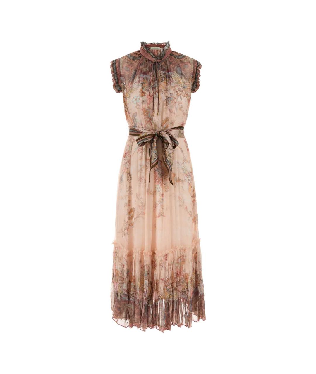 ZIMMERMANN Розовое вискозное платье, фото 1