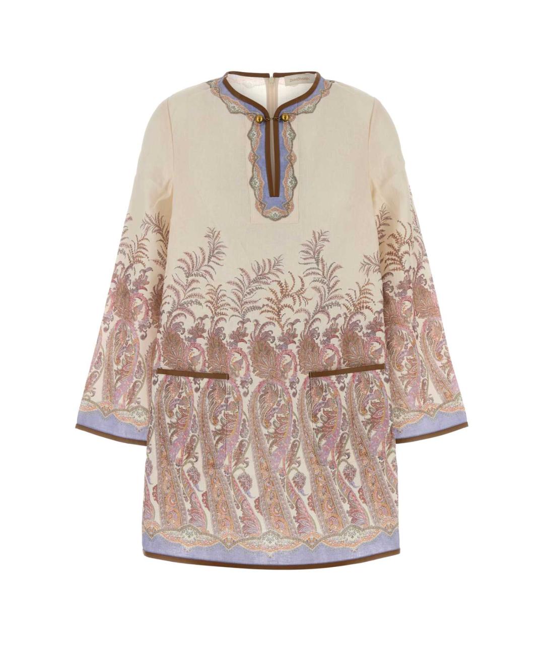 ZIMMERMANN Мульти льняное платье, фото 1