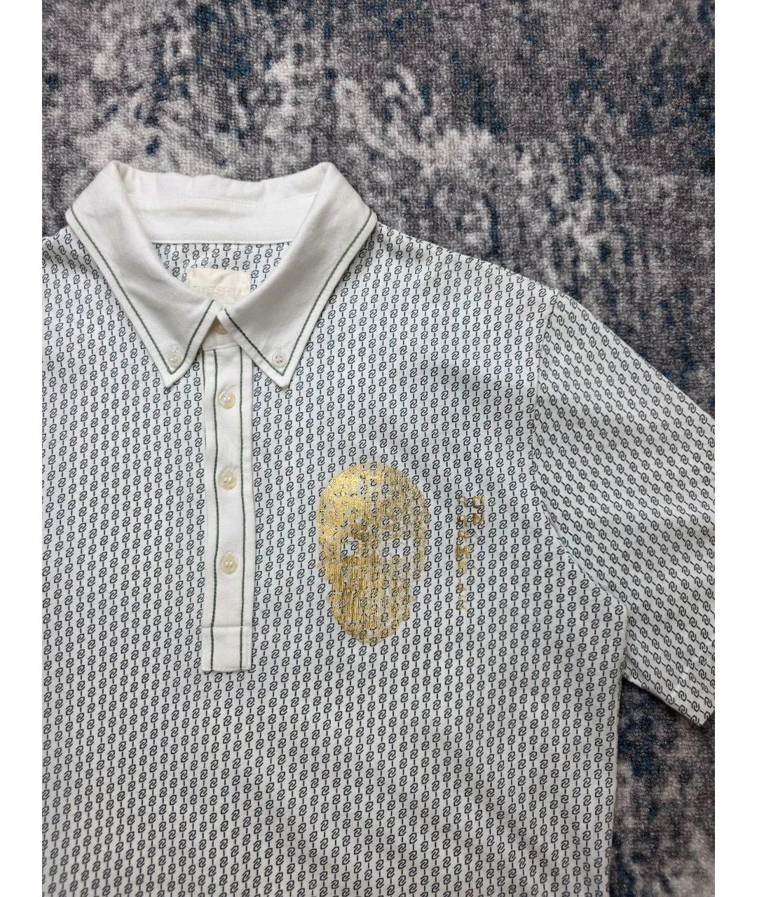 DIESEL Серое хлопковое поло с коротким рукавом, фото 2