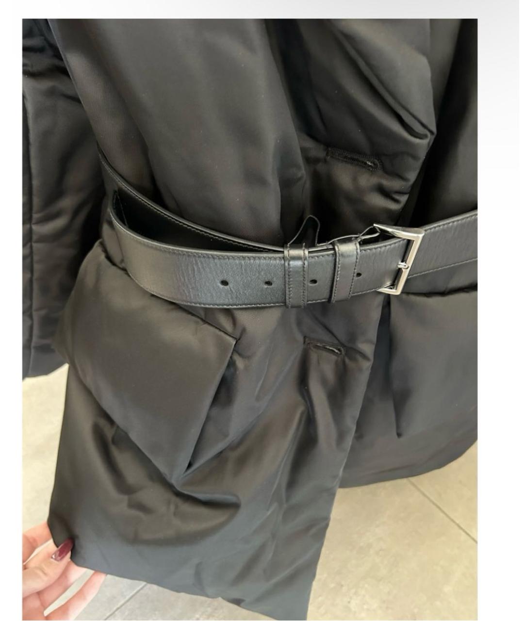 PRADA Черный полиэстеровый пуховик, фото 5